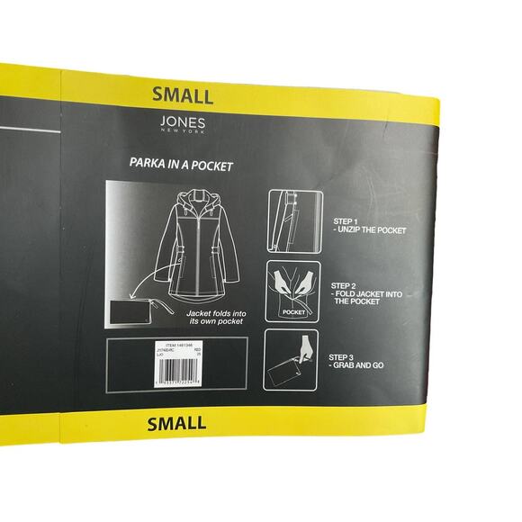 Jones New York Parka In A Pocket Red Women's Small **NWT - Picture 7 of 7